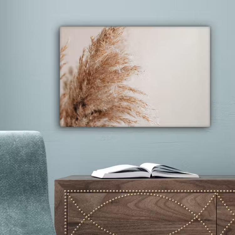 Gras - Planten - Natuur - Pampasgras canvas 2cm klein -sfeer4