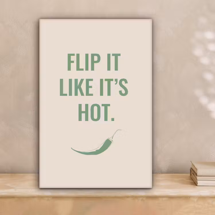Groen - Quote - Zomer - Chilipeper canvas 2cm klein -sfeer1