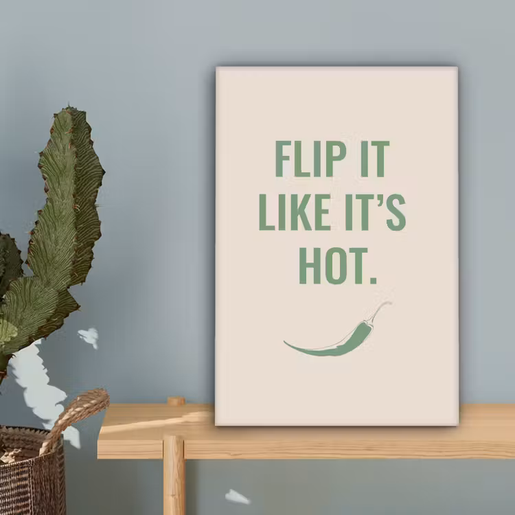 Groen - Quote - Zomer - Chilipeper canvas 2cm klein -sfeer4