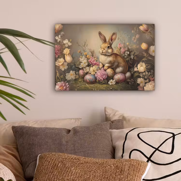 Haas - Stilleven - Bloemen canvas 2cm klein -sfeer1