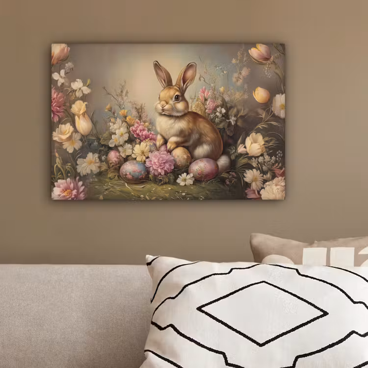Haas - Stilleven - Bloemen canvas 2cm klein -sfeer3