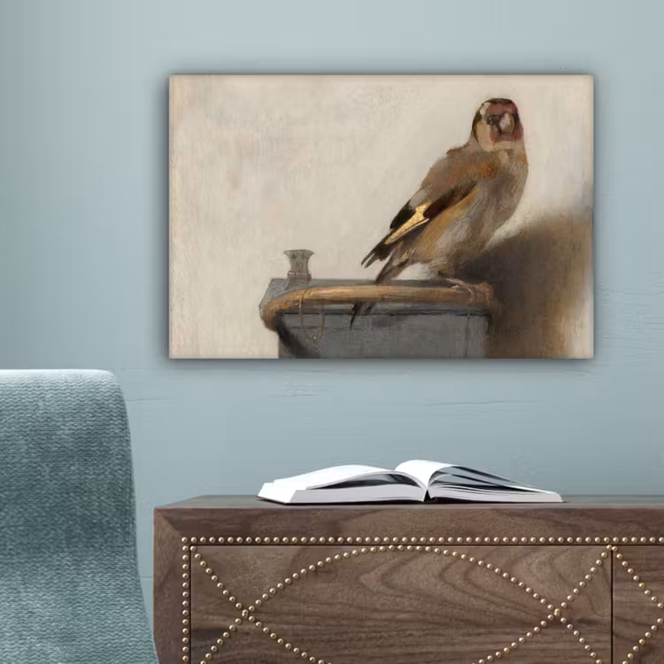 Het puttertje - Carel Fabritius canvas 2cm klein -sfeer4