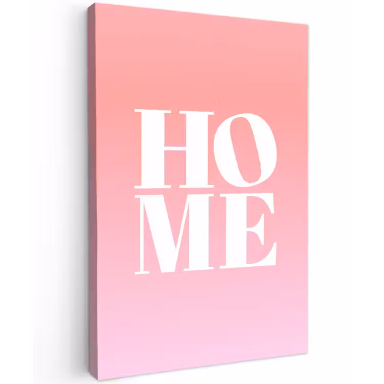 Home - Letters - Groot - Roze canvas 2cm klein -z3d