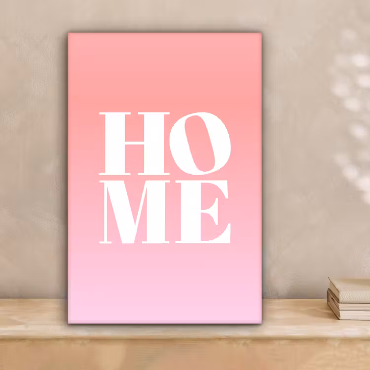 Home - Letters - Groot - Roze canvas 2cm klein -sfeer1