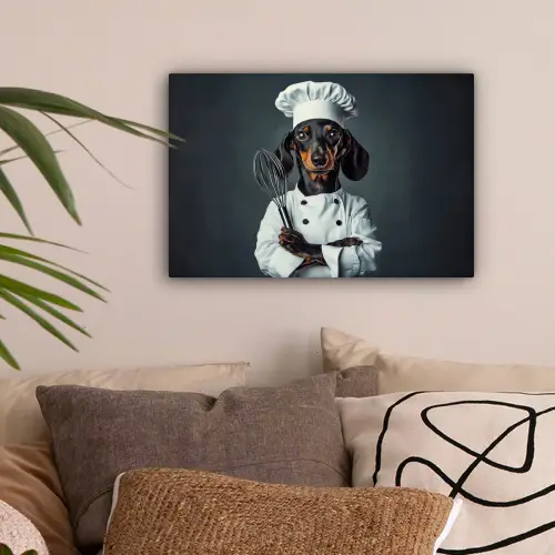 Hond - Garde - Kok canvas 2cm klein -sfeer1