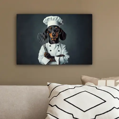Hond - Garde - Kok canvas 2cm klein -sfeer3