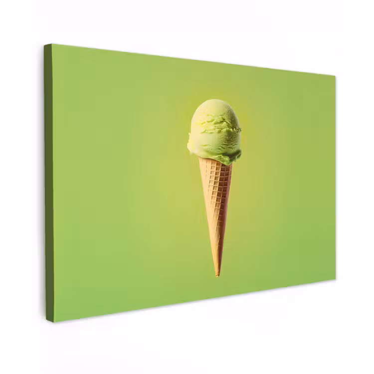 Hoorntje - Schepijs - Groen canvas 2cm klein -z3d
