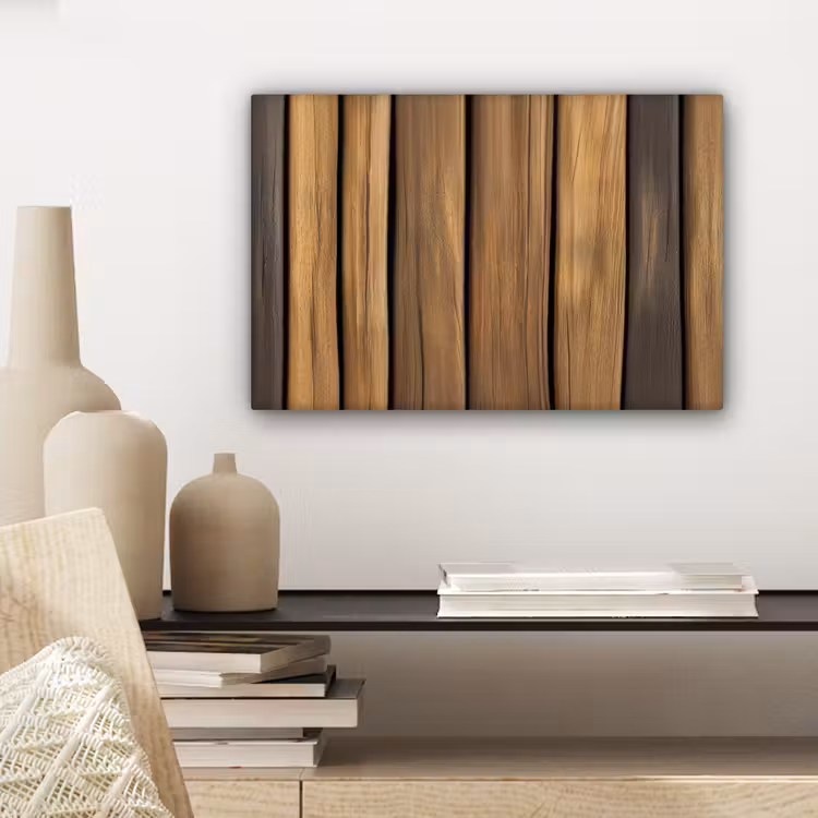 Hout - Planken - Natuurtinten canvas 2cm klein -sfeer6