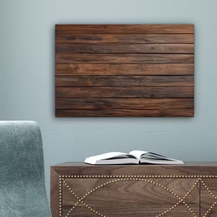 Houten plankpatroon - Warmte - Natuurlijk canvas 2cm klein -sfeer4