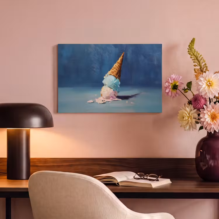 Ijshoorn - Bolletjes - Smelt - Roze canvas 2cm klein -sfeer4