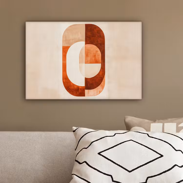Illustratie - Abstract - Vormen - Rood canvas 2cm klein -sfeer3