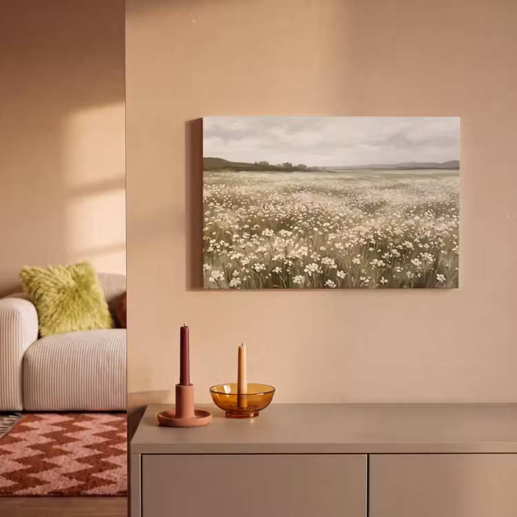Illustratie - Landschap - Wit canvas 2cm klein -sfeer1