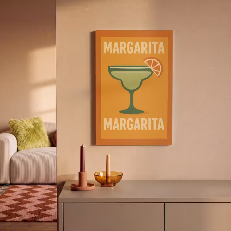 Illustratie - Margarita - Sinaasappelschijf - Oranje canvas 2cm klein -sfeer1