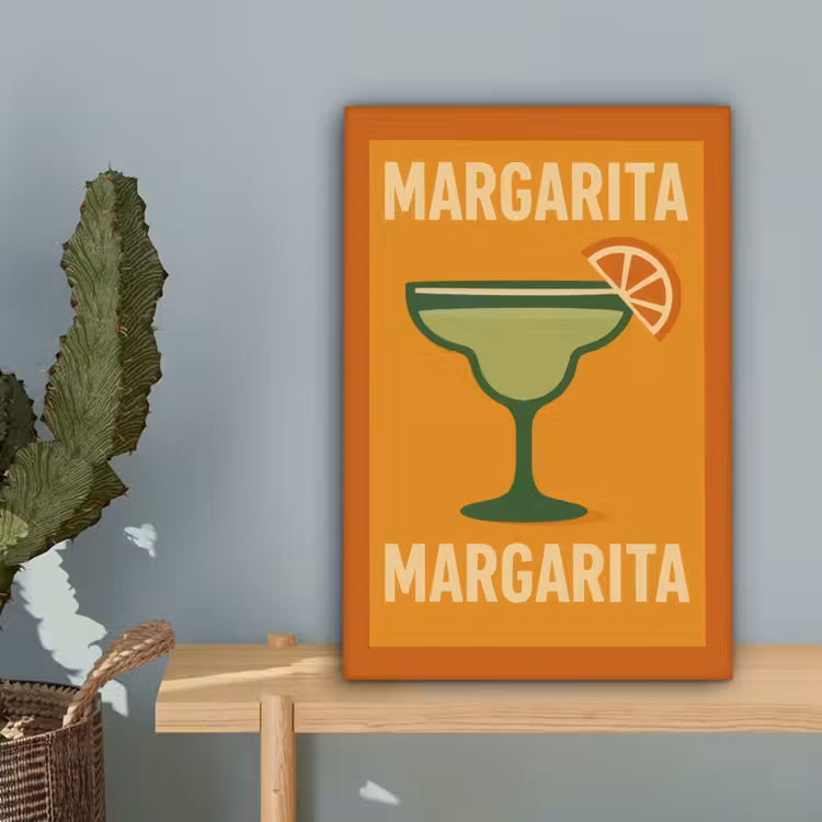 Illustratie - Margarita - Sinaasappelschijf - Oranje canvas 2cm klein -sfeer4