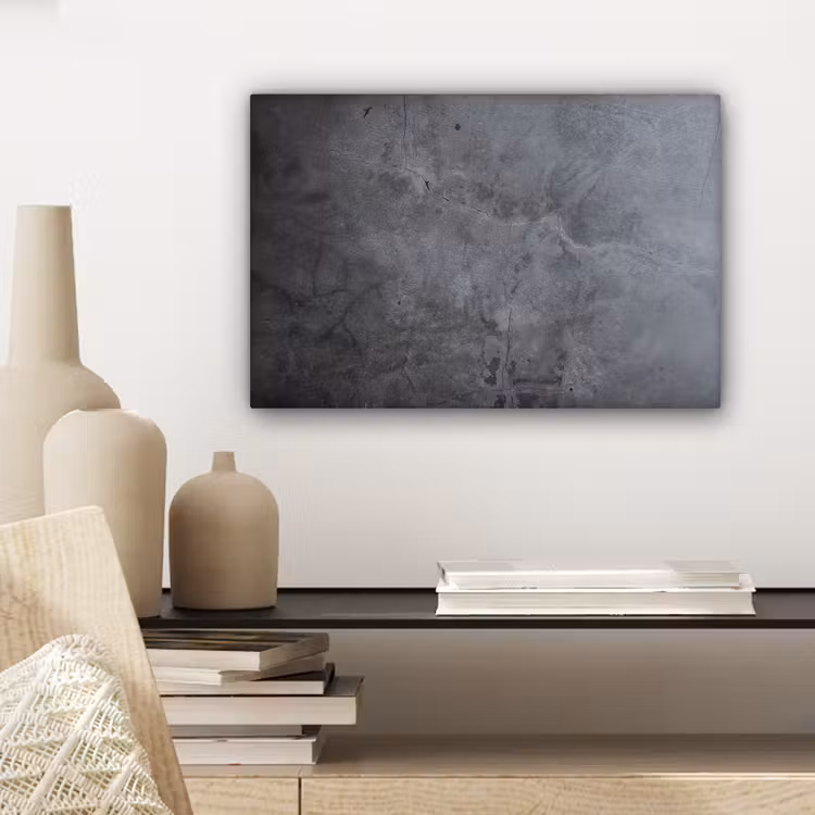 Industrieel - Beton - Grijs - Leisteen - Retro canvas 2cm klein -sfeer6