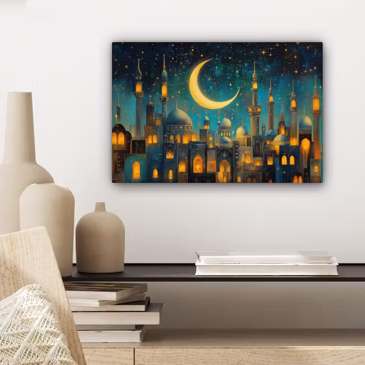 Islamitisch - Moskee - Ramadan - Islam canvas 2cm klein -sfeer6