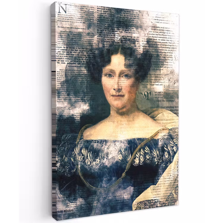 Johanna Henriette Engelen - Dubois Drahonet - Krant canvas 2cm klein -z3d