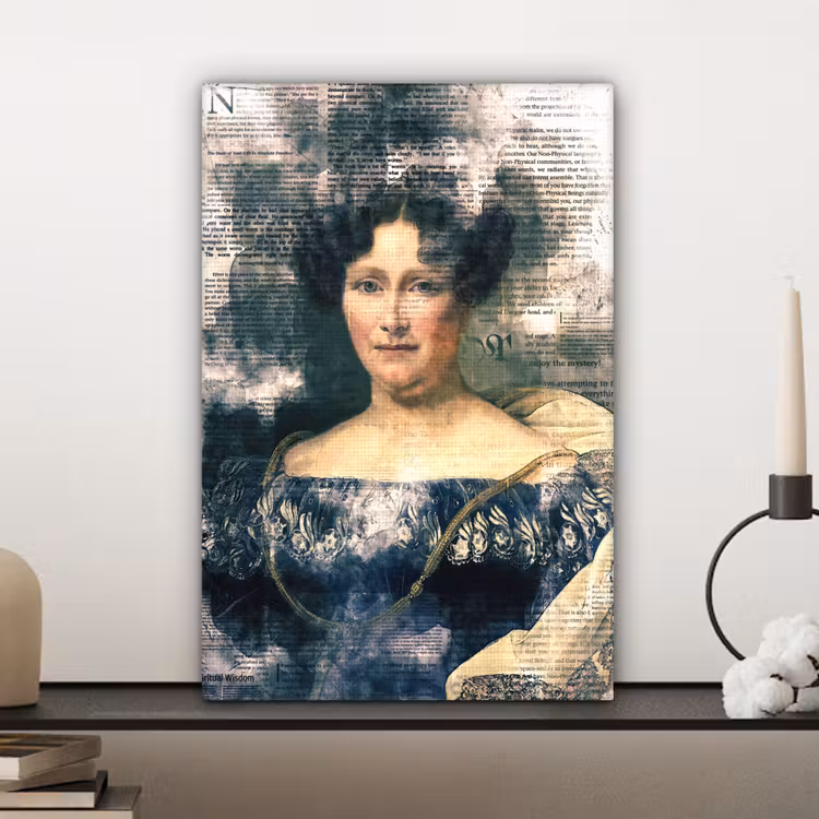 Johanna Henriette Engelen - Dubois Drahonet - Krant canvas 2cm klein -sfeer6