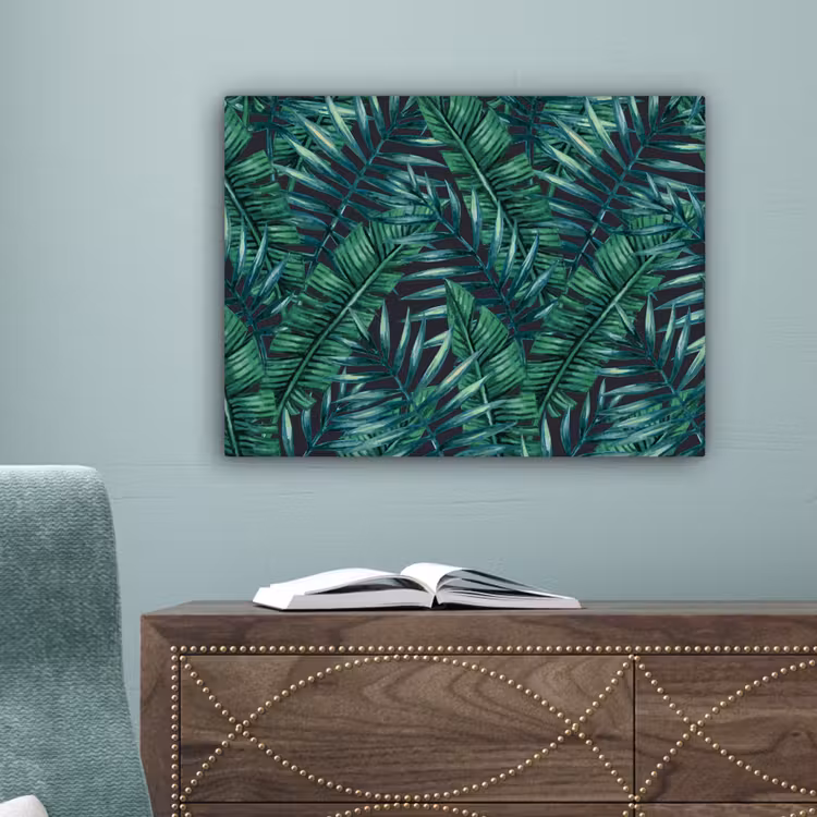 Jungle - Bladeren - Tropical canvas 2cm klein -sfeer4