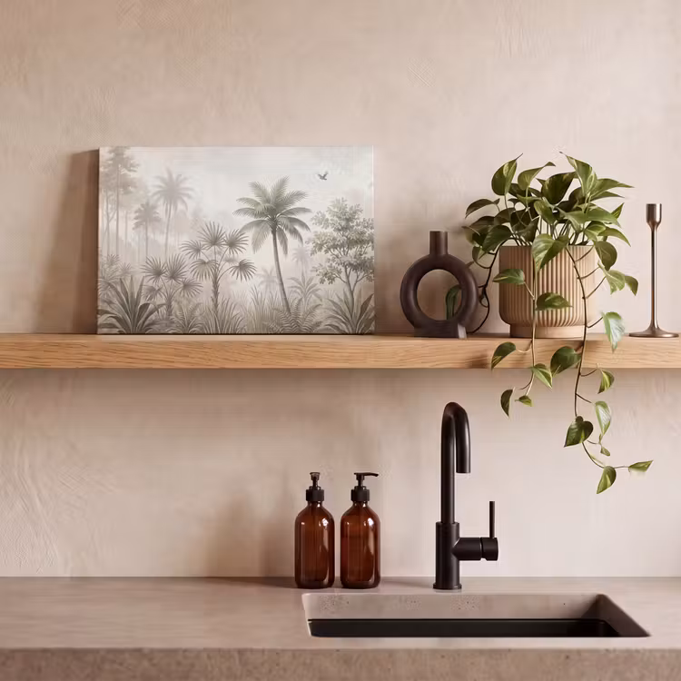 Jungle - Palmbomen - Natuur canvas 2cm klein -sfeer3