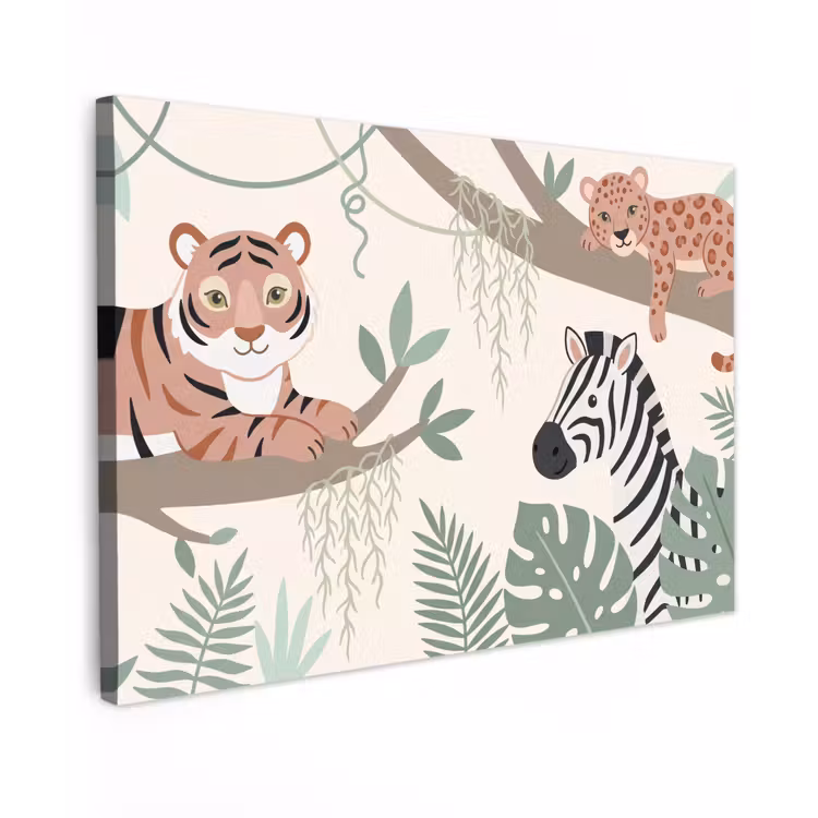 Jungle - Rustiek - Pastel canvas 2cm klein -z3d