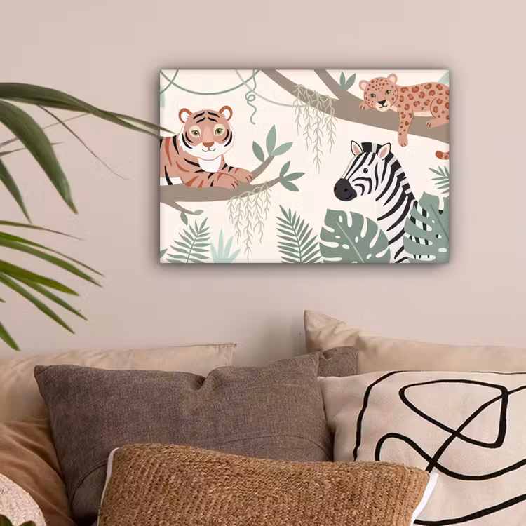 Jungle - Rustiek - Pastel canvas 2cm klein -sfeer1