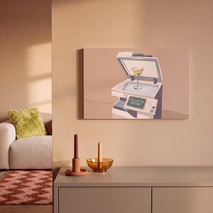Kantoor - Drank - Humor - Illustratie canvas 2cm klein -sfeer1