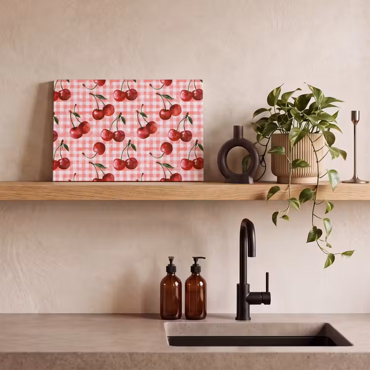 Kersen - Blokken - Rood canvas 2cm klein 34 -sfeer3