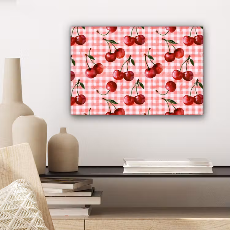 Kersen - Blokken - Rood canvas 2cm klein 34 -sfeer6