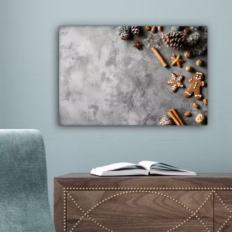 Kerst - Bakken - Grijs - Landelijk canvas 2cm klein -sfeer4
