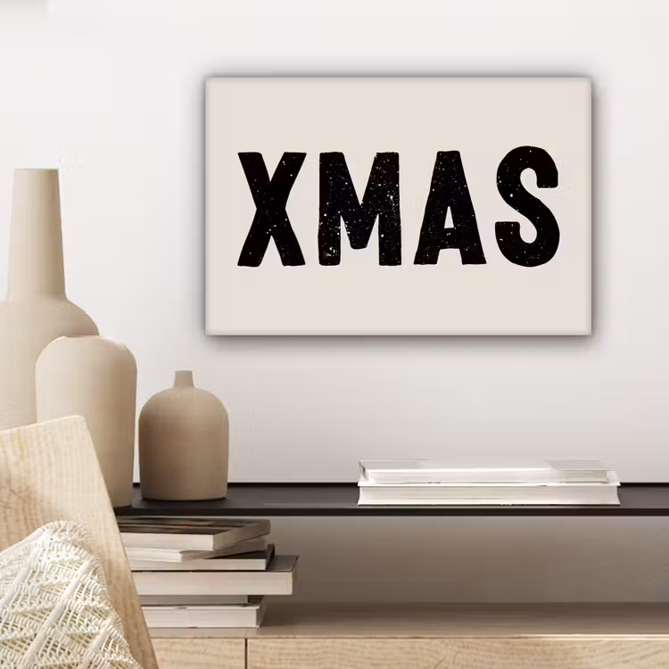 Kerst - Beige - Quotes - Xmas - Feestdagen canvas 2cm klein -sfeer6