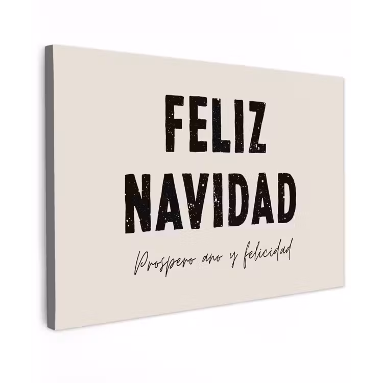 Kerst - Quotes - Feliz navidad - Kerstmis - Feestdagen canvas 2cm klein -z3d