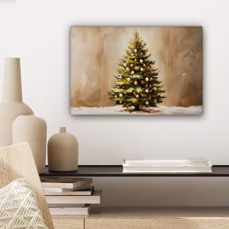 Kerst - Sfeer - Groen canvas 2cm klein -sfeer6