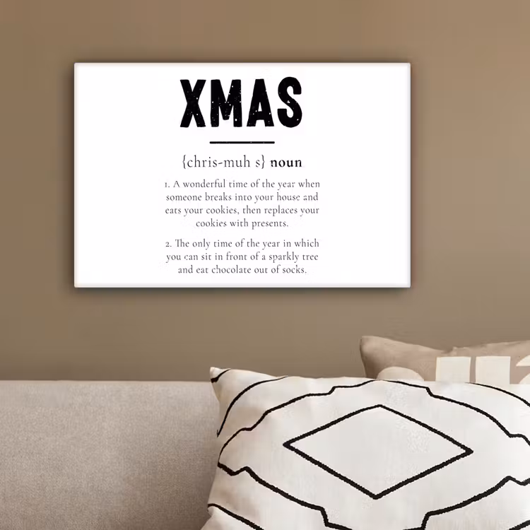Kerst - Wit - Xmas - Quotes - Feestdagen canvas 2cm klein -sfeer3