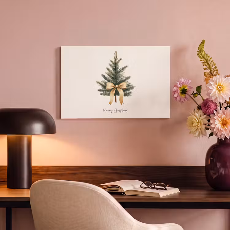 Kerstboom - Kerst - Merry Christmas - Beige canvas 2cm klein -sfeer4