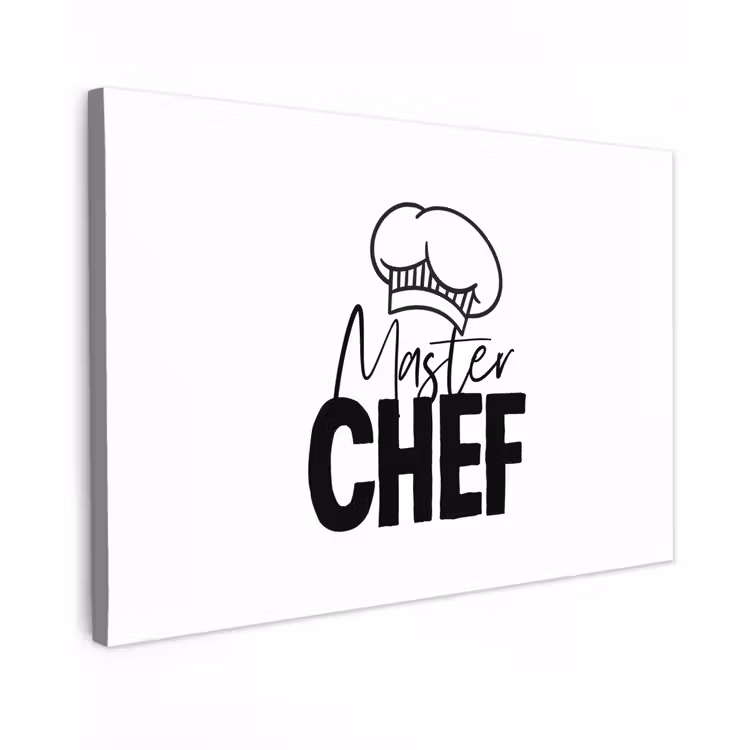 Keuken - Koken - Bakken - Chef - Master Chef - Kok - Tekst canvas 2cm klein -z3d