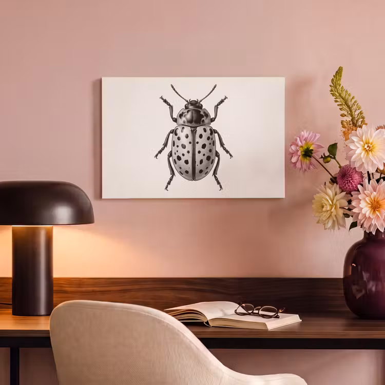 Kever - Insect - Vintage canvas 2cm klein -sfeer4