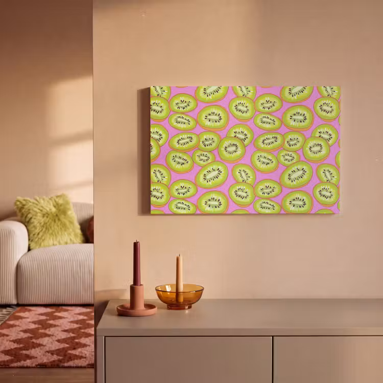 Kiwi - Speels - Groen canvas 2cm klein 34 -sfeer1