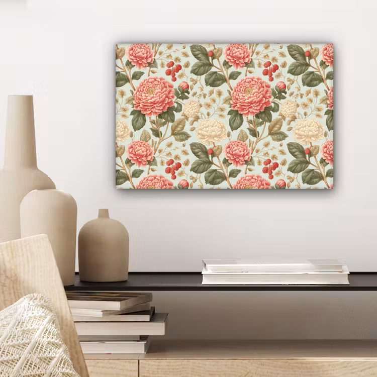 Klassiek - Botanisch - Veelkleurig canvas 2cm klein 34 -sfeer6