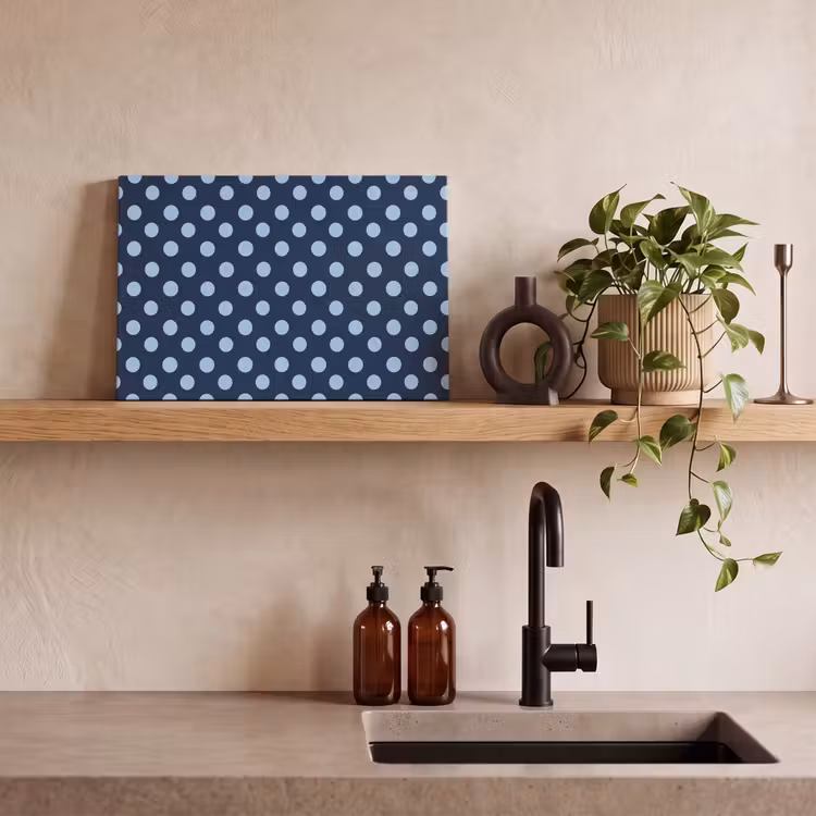 Klassiek - Dots - Blauw canvas 2cm klein 34 -sfeer3