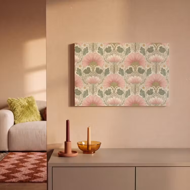Klassiek - Patroon - Roze canvas 2cm klein 34 -sfeer1