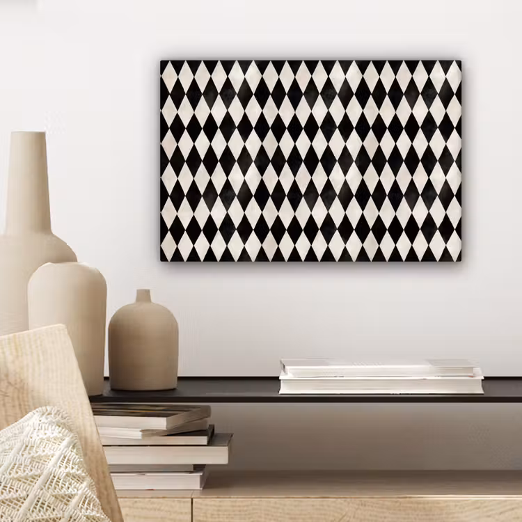 Klassiek - Patroon - Zwart canvas 2cm klein 34 -sfeer6