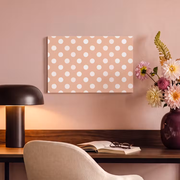 Klassiek - Polka - Perzik canvas 2cm klein 34 -sfeer4