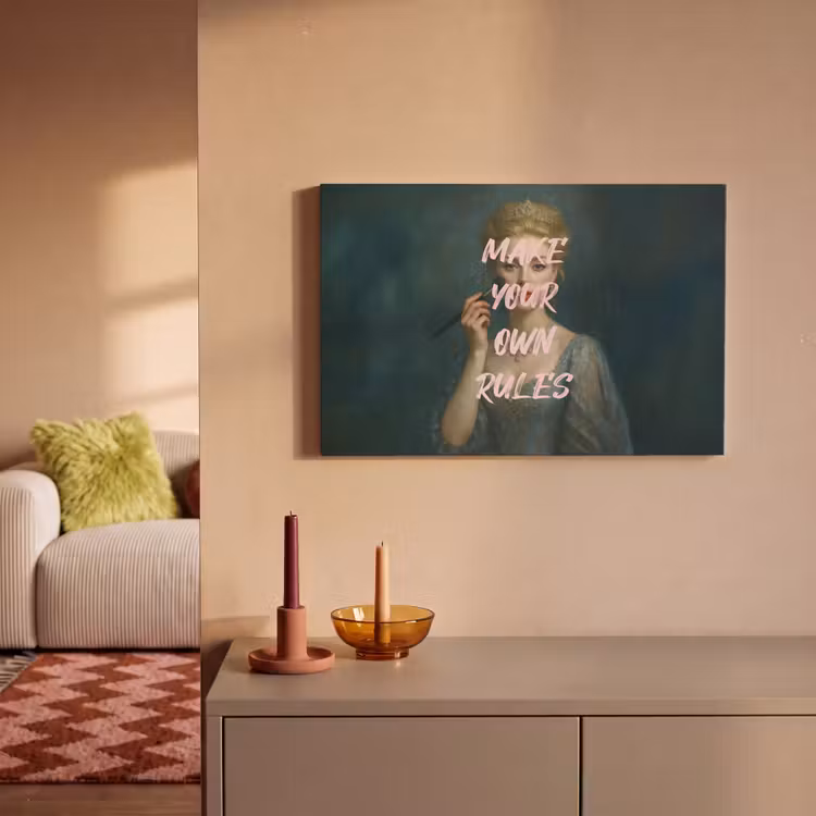 Klassiek - Sierlijk - Roze canvas 2cm klein -sfeer1