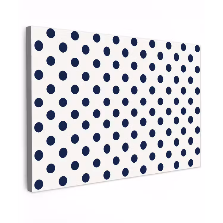 Klassiek - Stippen - Blauw canvas 2cm klein 34 -z3d