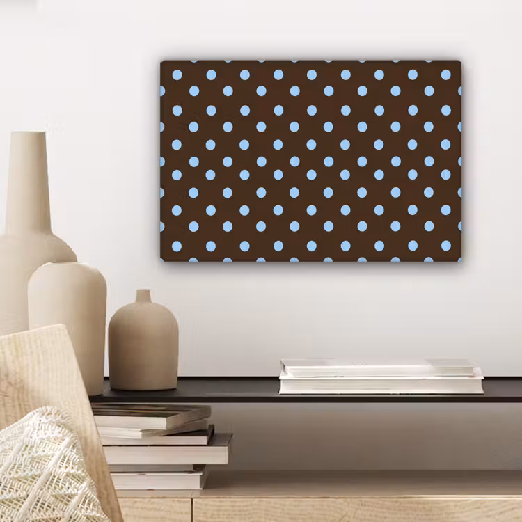 Klassiek - Stippen - Bruin canvas 2cm klein 34 -sfeer6