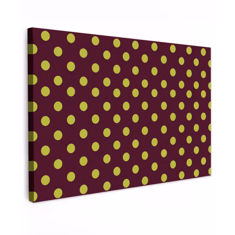 Klassiek - Stippen - Groen canvas 2cm klein 34 -z3d