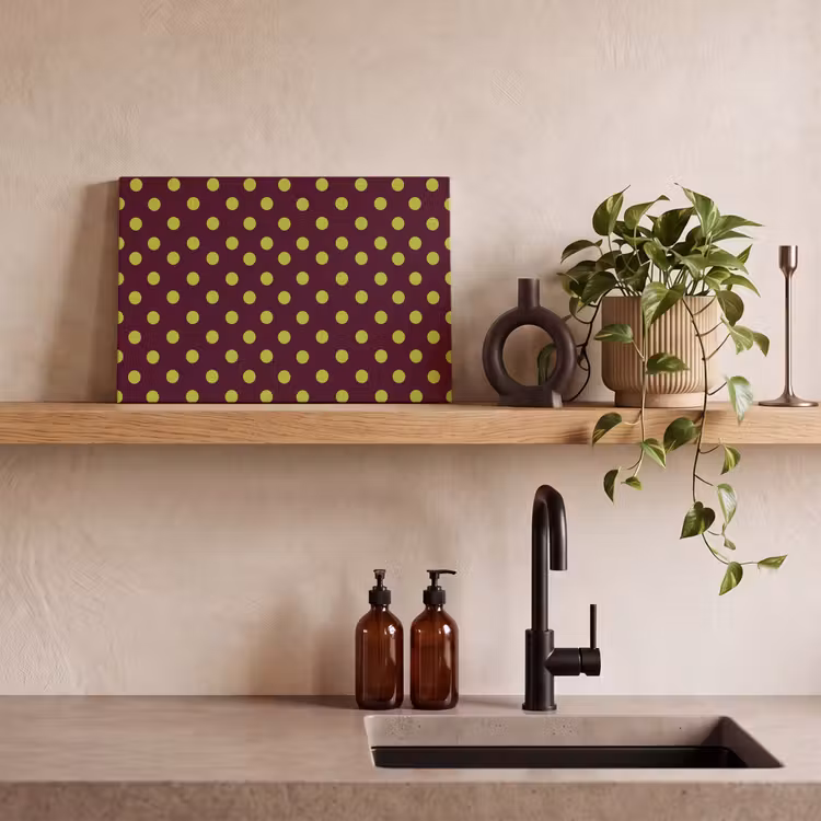 Klassiek - Stippen - Groen canvas 2cm klein 34 -sfeer3
