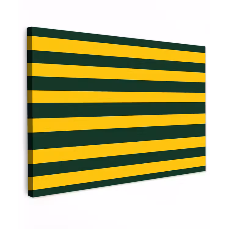 Klassiek - Strepen - Groen canvas 2cm klein 34 -z3d