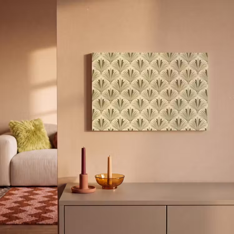 Klassiek - Waaier - Groen canvas 2cm klein 34 -sfeer1